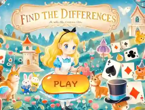 Permainan Find The Differences: Alice In Wonderland secara online