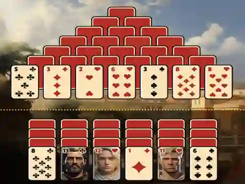 Permainan Pyramid Solitaire Ancient Rome secara online