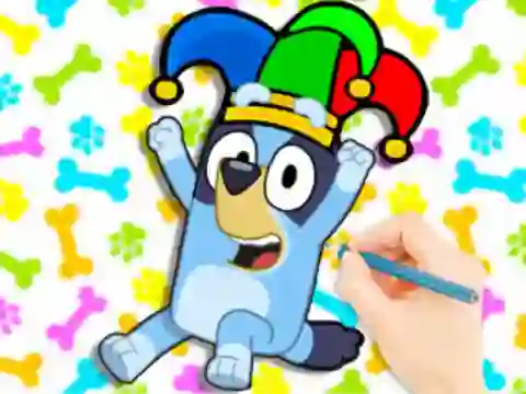 Permainan Coloring Book: Clown Bluey secara online