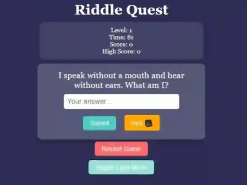 Permainan Riddle Quest Brain Teaser secara online