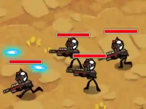 Permainan Stickman Warfare secara online