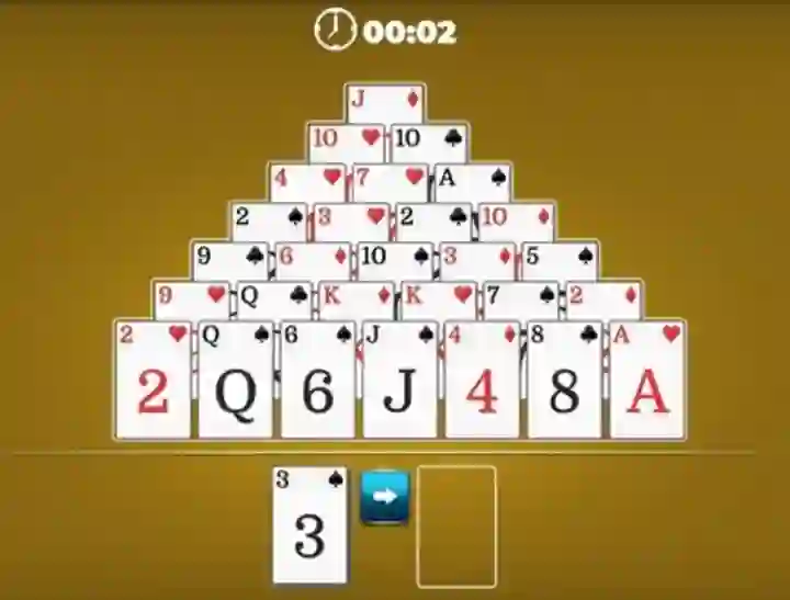 Permainan Pyramid Solitaire secara online
