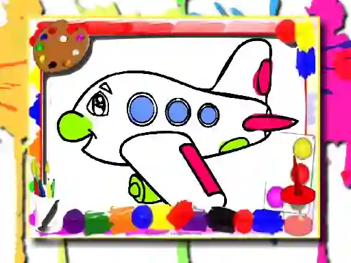 Permainan Airplane Coloring Book secara online