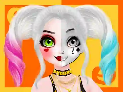 Permainan Princess Halloween Makeup Halffaces Tutorial secara online