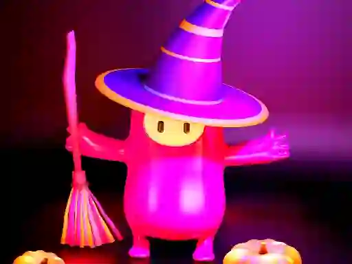 Permainan Fall Guys Halloween Puzzle secara online