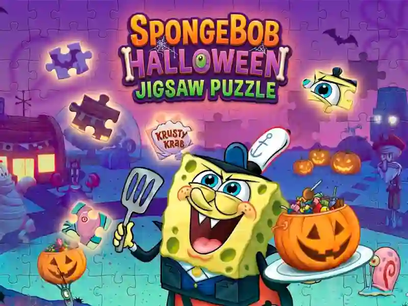 Permainan SpongeBob Halloween Jigsaw Puzzle secara online
