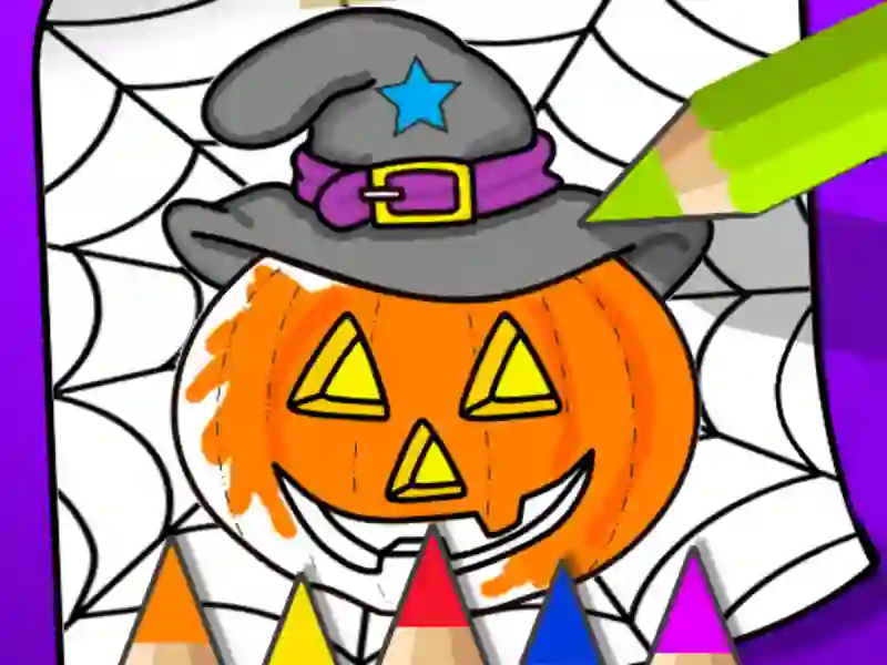 Permainan Halloween Coloring Book secara online