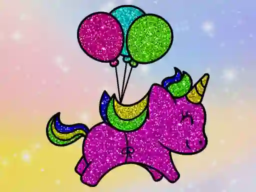 Permainan Coloring Book Glittered Unicorns secara online
