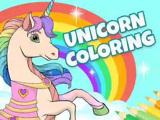 Permainan Unicorn Dress Up Coloring Book secara online
