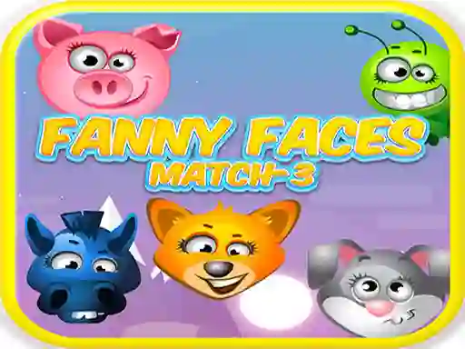 Permainan Funny Faces Match-3 secara online
