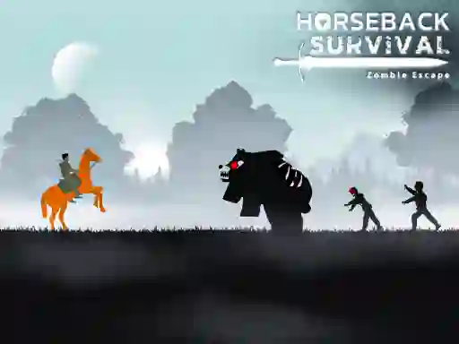Permainan Horseback Survival Zombies Escape secara online