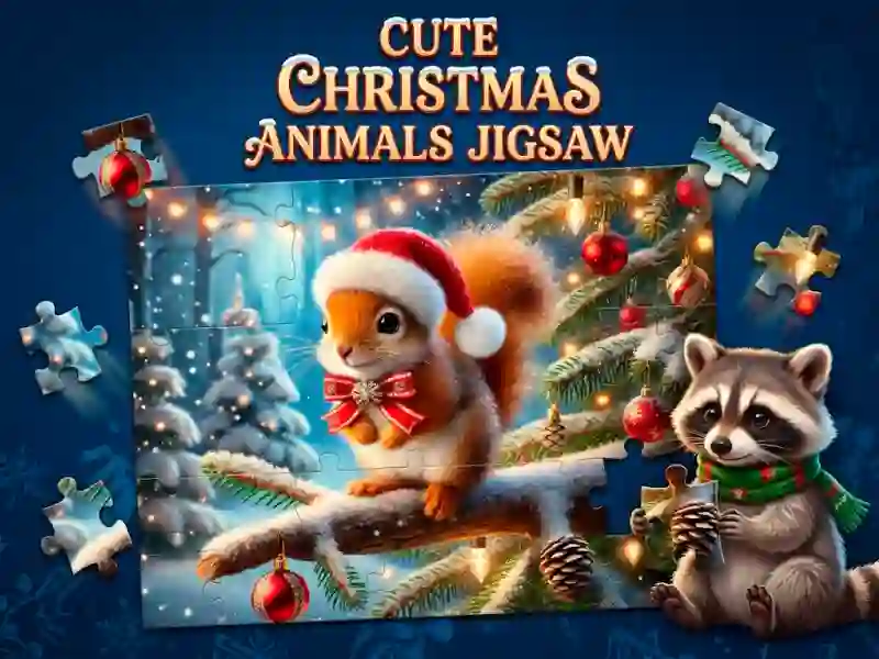 Permainan Cute Christmas Animals Jigsaw secara online