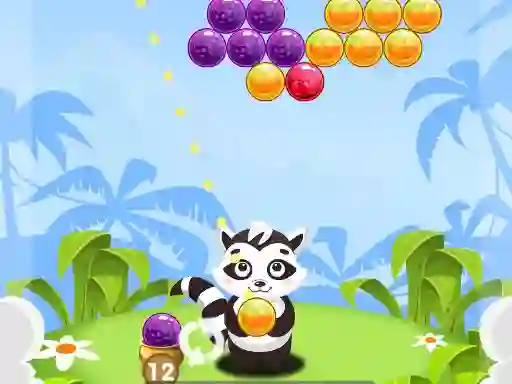 Permainan Bubble Shooter Raccoon secara online