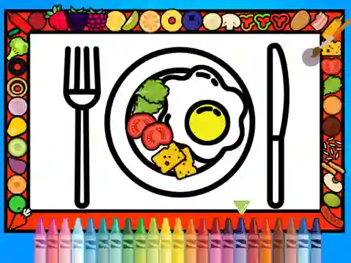 Permainan Color and Decorate Dinner Plate secara online