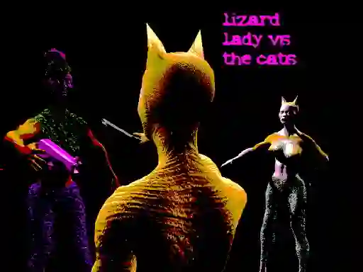 Permainan Lizard Lady Vs The Cats secara online