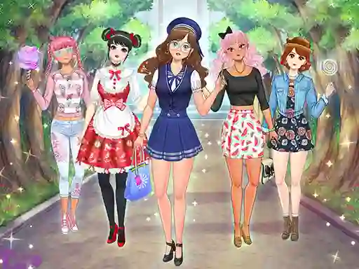 Permainan High School Anime Dress Up secara online