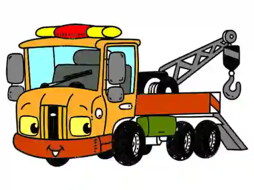 Permainan Tow Trucks Coloring secara online