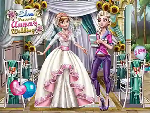 Permainan Elsa Preparing Anna's Wedding secara online
