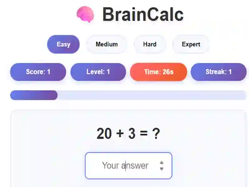 Permainan BrainCalc secara online