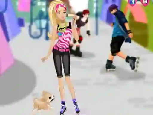 Permainan Barbie on roller skates secara online