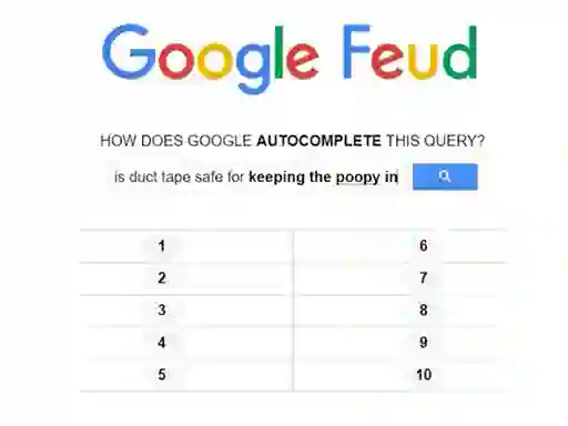 Permainan Google Feud secara online