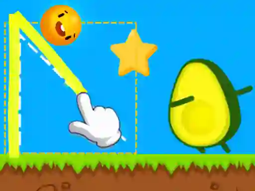 Permainan Where's My Avocado Draw Lines secara online