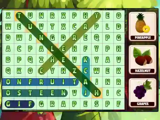 Permainan Word Search Fruits secara online