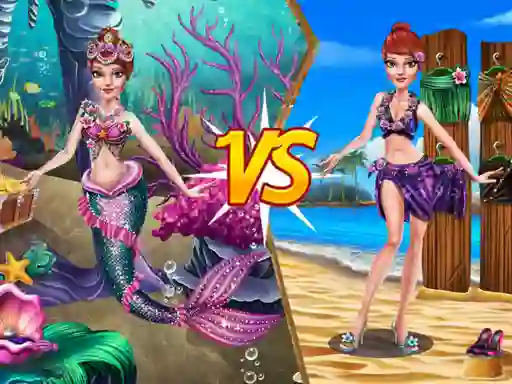 Permainan Mermaid vs Princess Outfit secara online