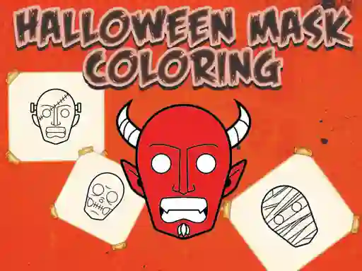 Permainan Halloween Mask Coloring Book secara online