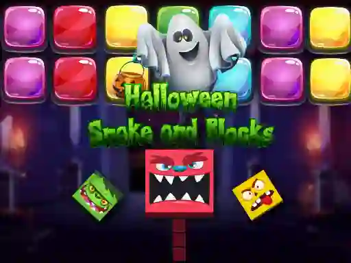 Permainan Halloween Snake and Blocks secara online