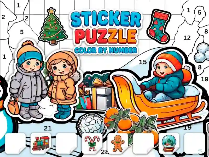 Permainan Sticker Book Puzzle: Color By Number secara online