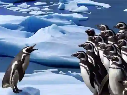 Permainan Penguins Slide secara online
