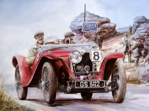 Permainan Painting Vintage Cars Jigsaw Puzzle 2 secara online
