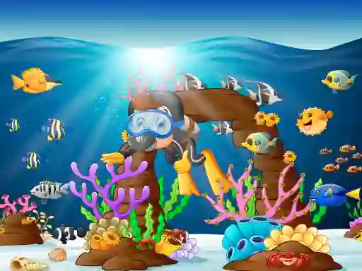 Permainan Water Dive 2D: Underwater Survival secara online