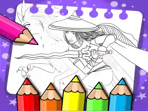 Permainan Raya And The Last Dragon Coloring Book secara online