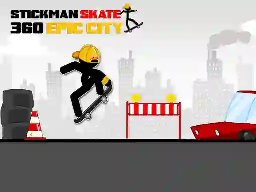 Permainan Stickman Skate 360 Epic City secara online