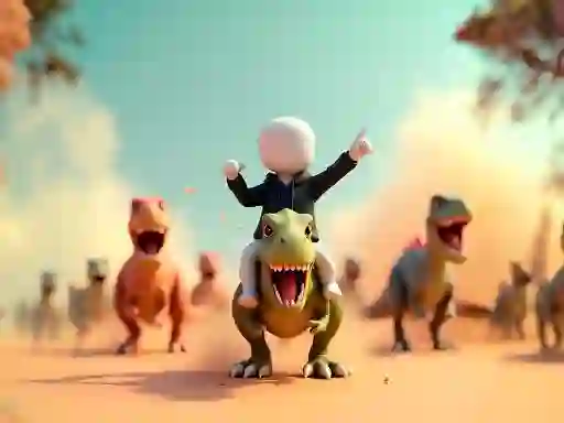 Permainan Stickman: Dinosaur arena secara online