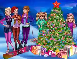 Permainan Princesses Christmas tree secara online