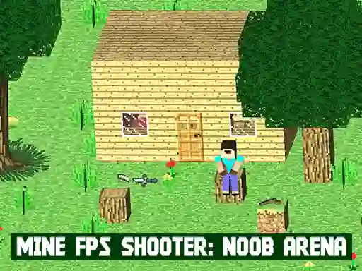 Permainan Mine FPS Shooter: Noob Arena secara online
