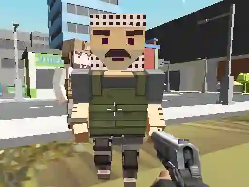 Permainan Block Pixel Cop: Gun Craft In Robbers World secara online