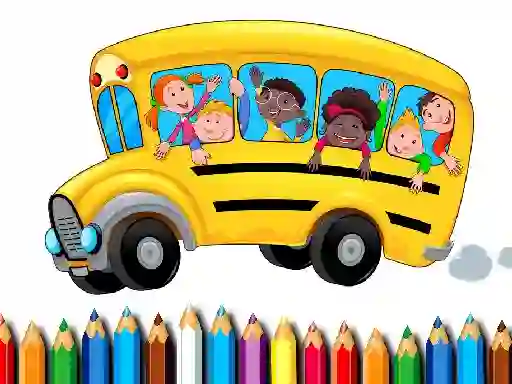 Permainan School Bus Coloring Book secara online