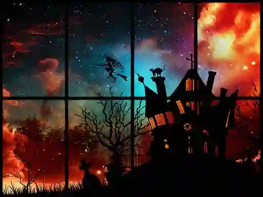 Permainan Sliding Halloween Party secara online