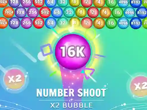 Permainan Number Shoot x 2 bubble secara online