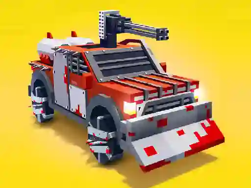 Permainan Zombie Derby Blocky Roads secara online