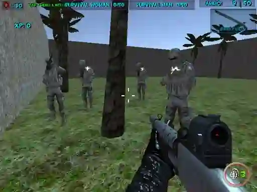 Permainan Survival Wave Zombie Multiplayer secara online