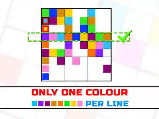 Permainan Only one color per line secara online