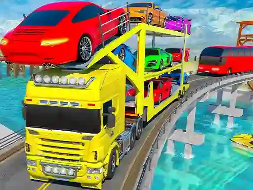 Permainan Crazy Mega Car Transport Truck Game secara online