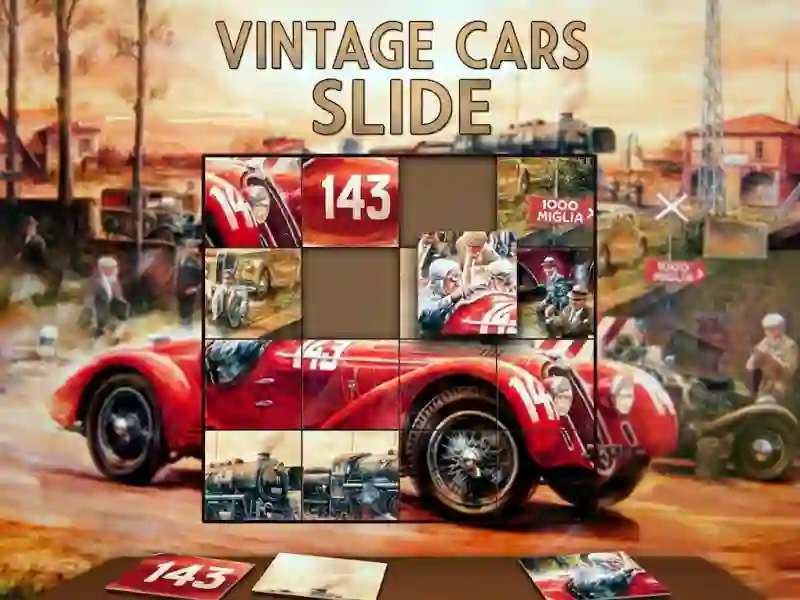 Permainan Vintage Cars Slide secara online