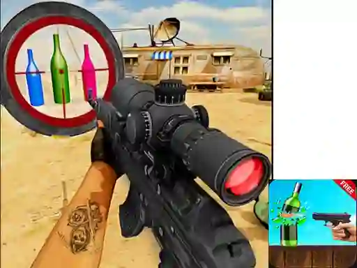 Permainan Sniper Bottle Shooting secara online