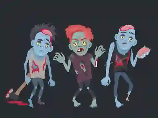 Permainan Zombies and Skeletons Coloring secara online